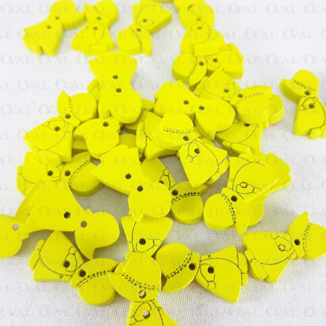 Wooden button 14mm x 22mm / 10pcs 681