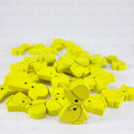 Wooden button 14mm x 22mm / 10pcs 681