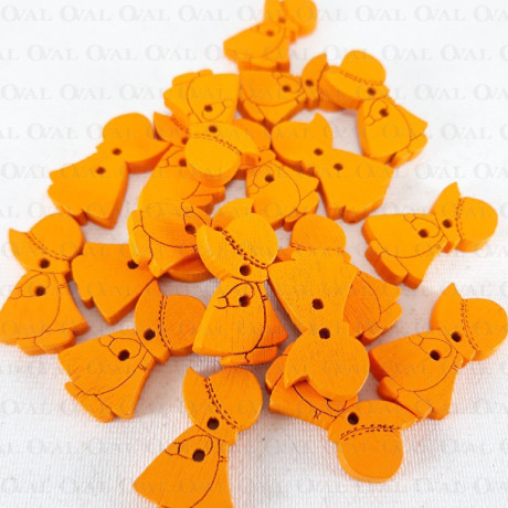 Wooden button 14mm x 22mm / 10pcs 681