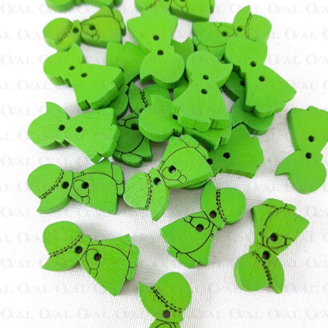 Wooden button 14mm x 22mm / 10pcs 681