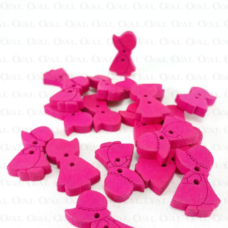 Wooden button 14mm x 22mm / 10pcs 681