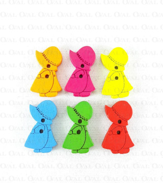 Guzik drewniany 14mm x 22mm/10szt   681