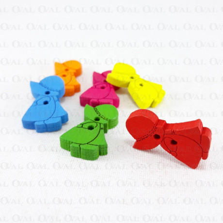 Wooden button 14mm x 22mm / 10pcs 681