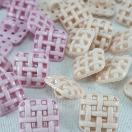 Plastic button 12 x 12 mm / 10 or 144 pcs no. 597