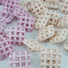 Plastic button 12 x 12 mm / 10 or 144 pcs no. 597