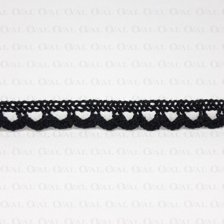 Koronka bawełniana 11mm/25yard czerń 3308