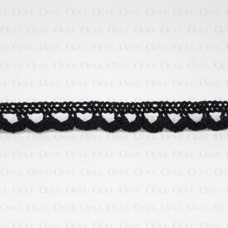 Cotton lace 11mm/25 yards black 3308