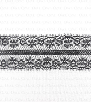 Koronka 40mm/1yard  czerń  3312