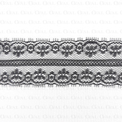 Koronka 40mm/1yard czerń 3312 Koronka 40mm/1yard czerń 3312