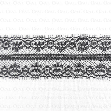 Koronka 40mm/1yard  czerń  3312