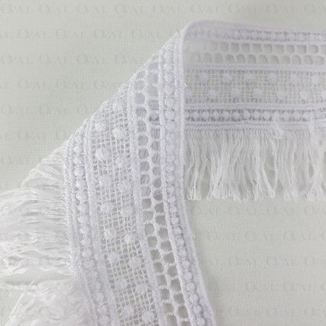 Guipure lace 70mm/1m white 3340