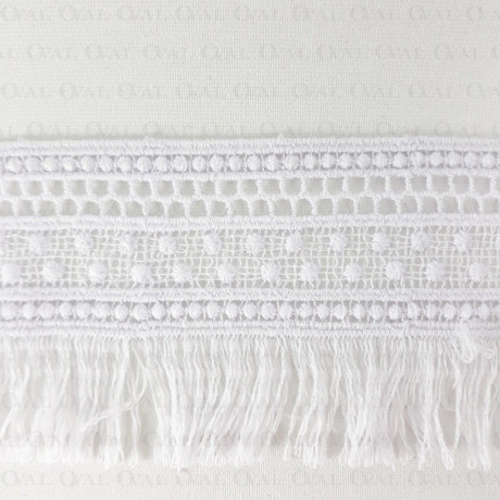Guipure lace 70mm/1m white 3340