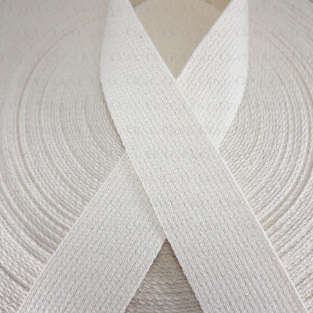 Webbing strap 25mm/1m, 100% cotton 3345