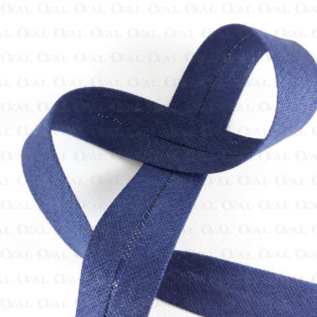 Cotton bias binding 18mm / 1 or 20m navy blue 3354