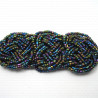 Decorative applique, iridescent beads no. 762