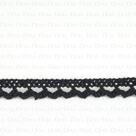 Cotton lace 8mm/1 or 25 yards black 3380