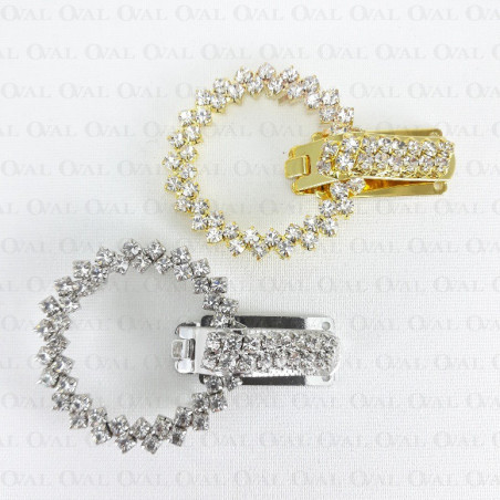 Decorative fastening with rhinestones, metal no. 760