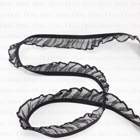 Elastic lace 17mm / 1 or 25m black 301