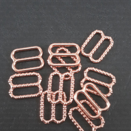 Metal adjuster 12mm/10.50 or 100 pcs rose gold 3425