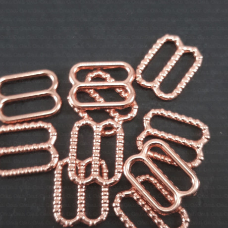 Metal adjuster 12mm/10.50 or 100 pcs rose gold 3425