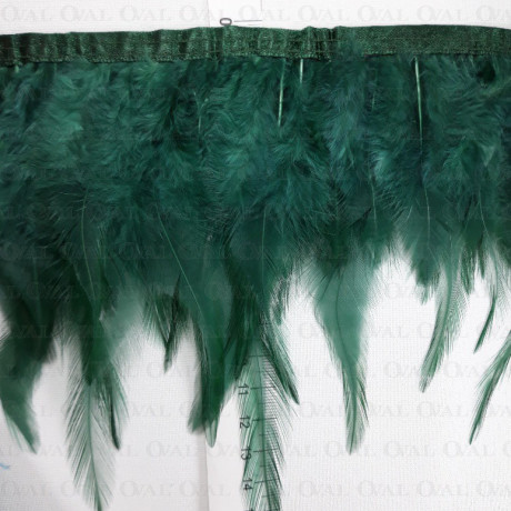 Feathers on tape - green 13cm no. 3430