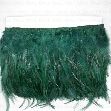 Feathers on tape - green 13cm no. 3430