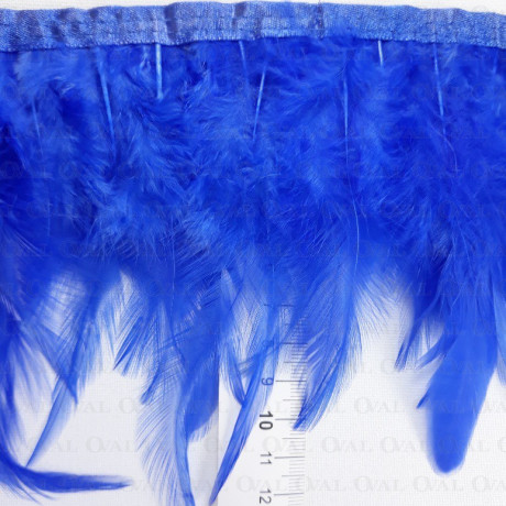 Feathers on ribbon cornflower 13cm/1y no. 3432
