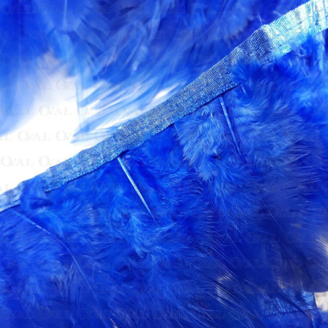 Feathers on ribbon cornflower 13cm/1y no. 3432