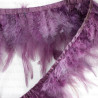 Feathers on ribbon, purple, 13 cm / 1 m, no. 3434