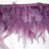 Feathers on ribbon, purple, 13 cm / 1 m, no. 3434