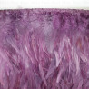 Feathers on ribbon, purple, 13 cm / 1 m, no. 3434