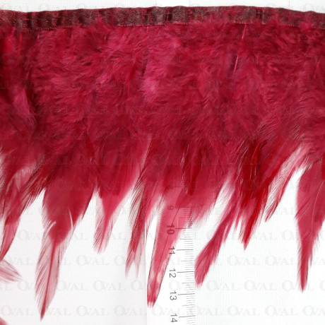 Pióra na taśmie bordo 13cm/1mb nr 3435