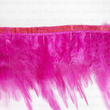 Feathers on pink tape 13cm/1 yard pink 3119