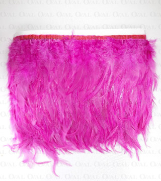 Pióra na taśmie 13cm/1m   róż nr 3119