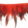 Feathers on tape 13cm /1y red and black 3439