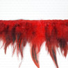 Feathers on tape 13cm /1y red and black 3439