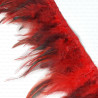 Feathers on tape 13cm /1y red and black 3439