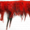 Feathers on tape 13cm /1y red and black 3439