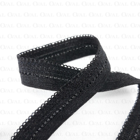 Broken elastic 13mm/1m black 3447 P