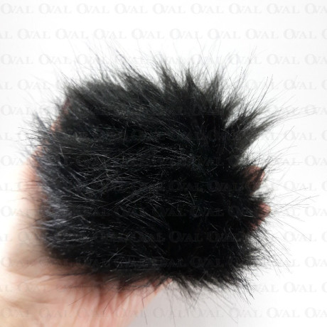 Pompony 13cm czerń 3468