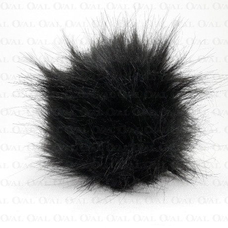 Pompony 13cm czerń 3468