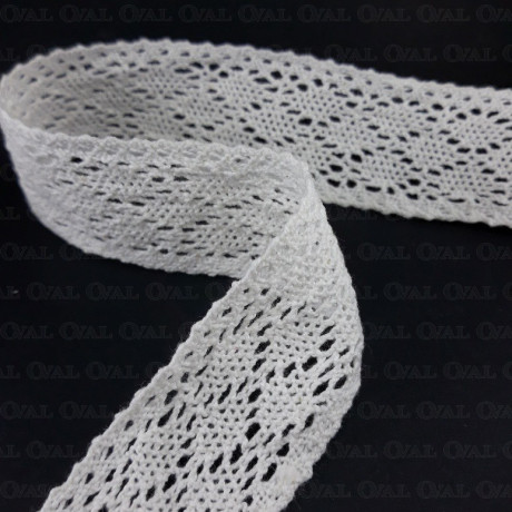 Cotton lace 35mm / 1 or 25 yards ecru 3479