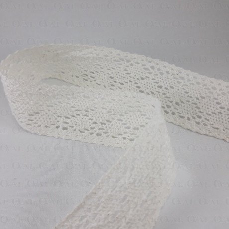 Cotton lace 35mm / 1 or 25 yards ecru 3479
