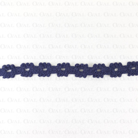 Cotton lace 15mm /1 y navy 3485