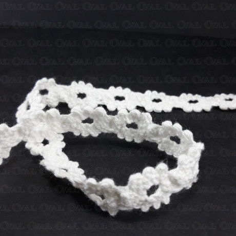Cotton lace 15mm /1 y cream white 3486