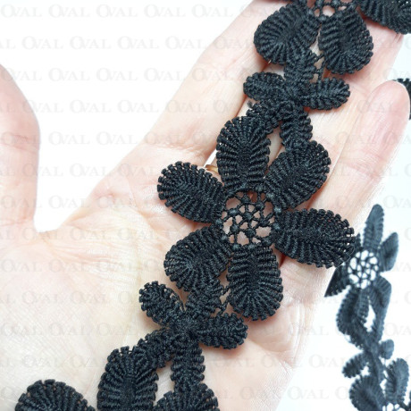 Koronka 60mm /1y czerń 3513