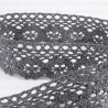 Cotton lace 25mm/1 or 25 yards grey 3520