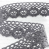 Cotton lace 25mm/1 or 25 yards grey 3520