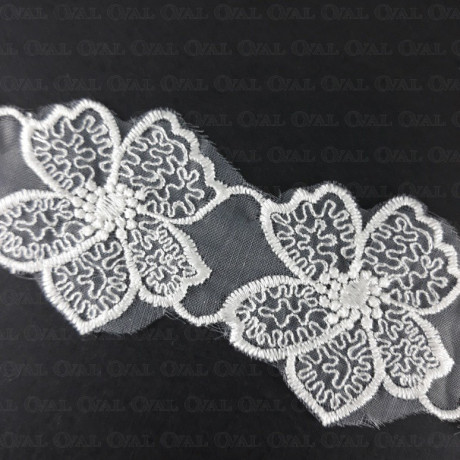 Koronka na szyfonie 45mm/1yard