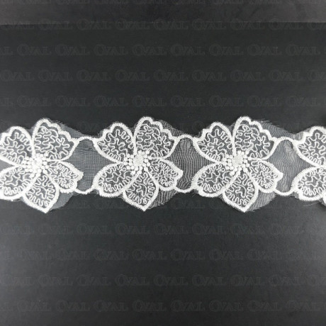 Koronka na szyfonie 45mm/1yard